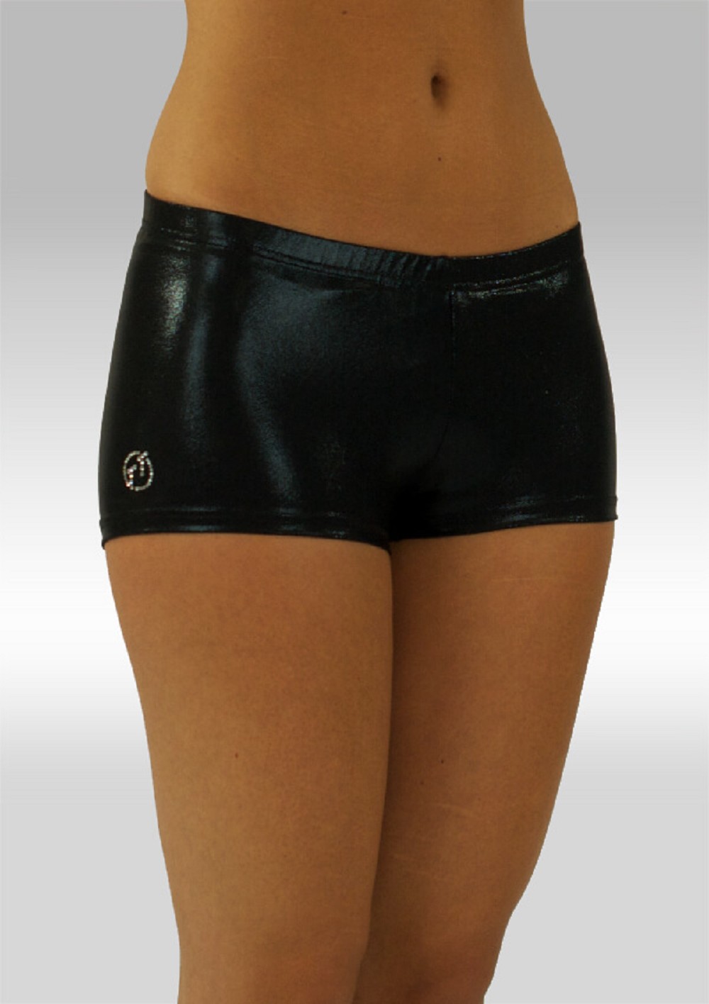 Hotpants Schwarz Wetlook W758zw