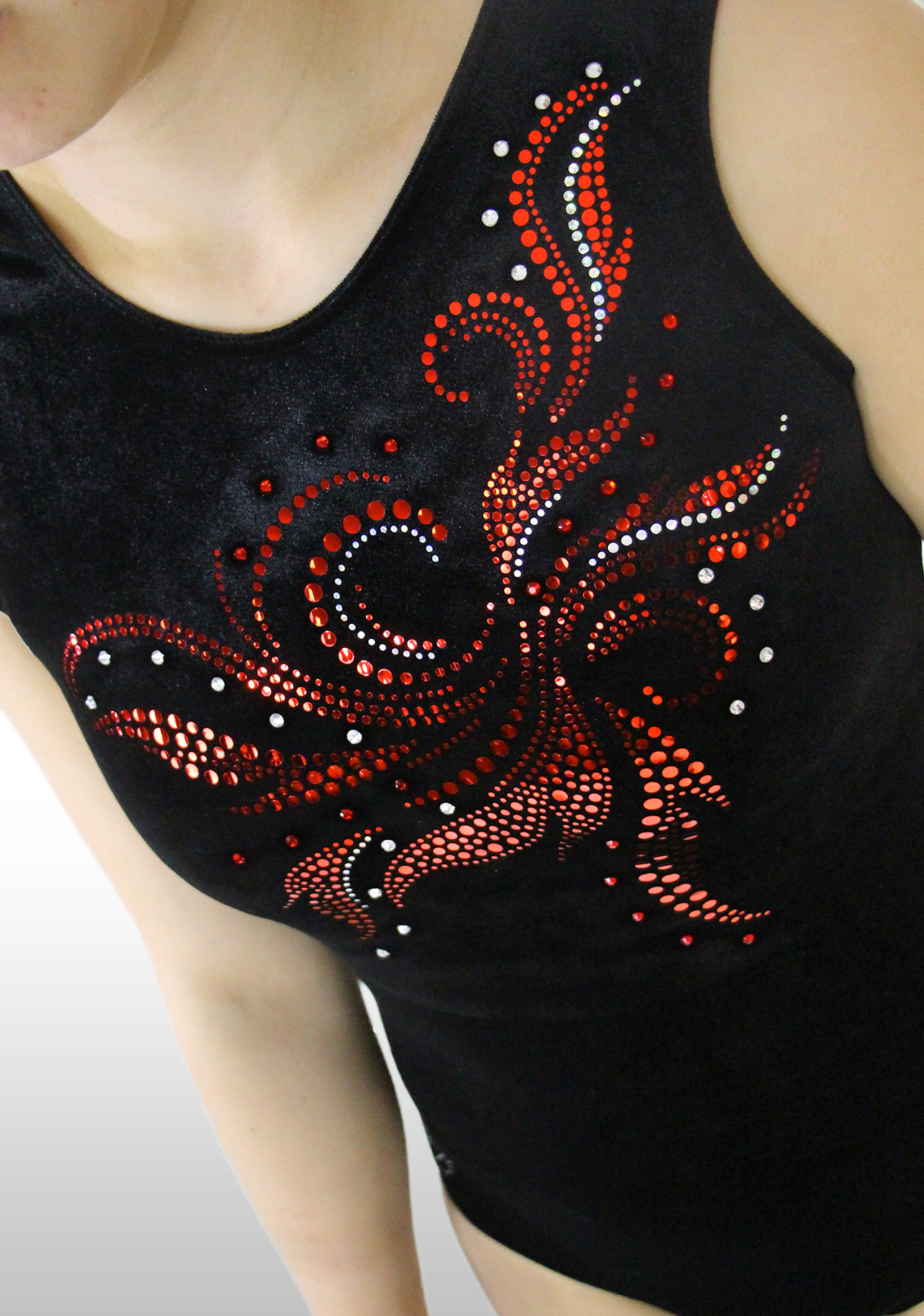 Turnanzug K904 schwarz/ rot