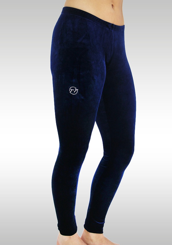 Legging lang Blaue Samt K753ma